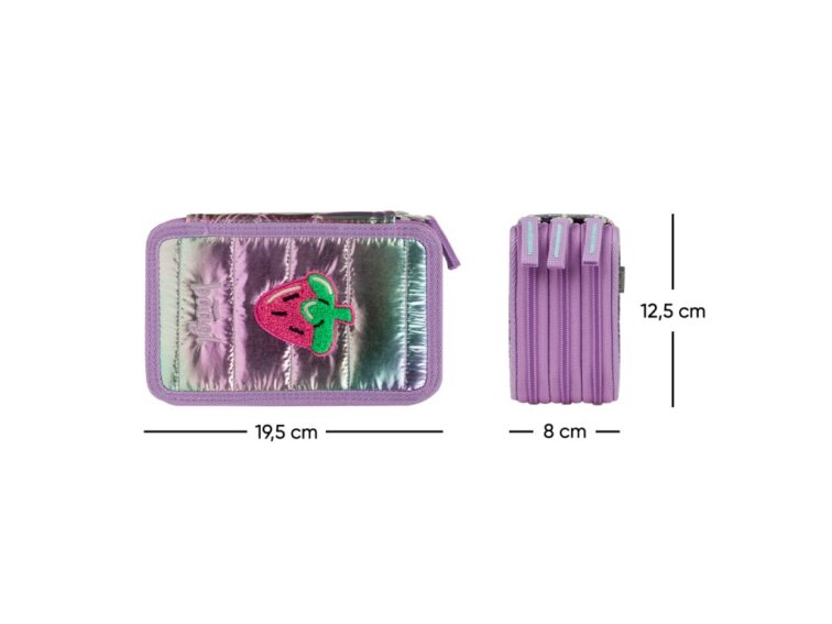 BAAGL Školní penál třípatrový Lavender