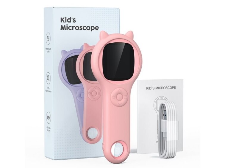Digitální mikroskop pro děti Kočička - růžová