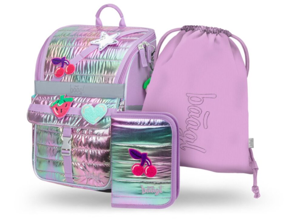 BAAGL SET 3 Zippy Lavender: aktovka, penál, sáček