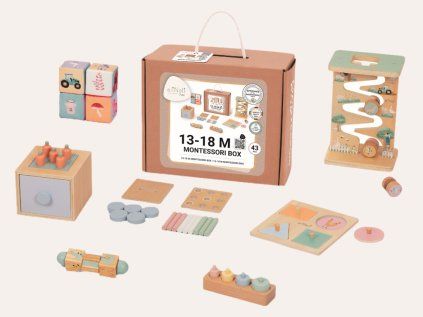 Sada montessori hraček pro děti od 1 roku (13–⁠18 měsíců) - edukativní box