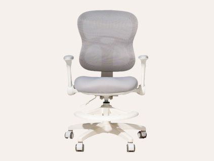 Dětská ergonomická židle s područkami (k psacímu stolu) - šedá