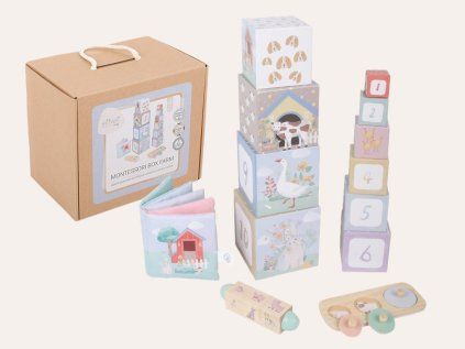 Montessori hračky pro děti od 1 roku Farma - edukativní box (montessori sada)