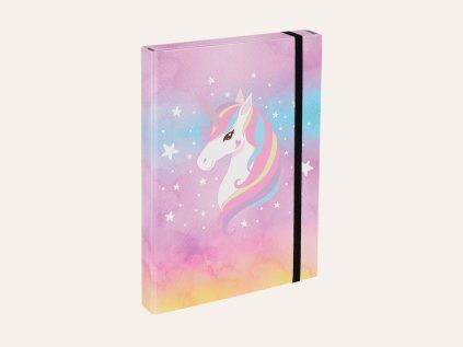 Dosky na školské zošity A4 Rainbow Unicorn