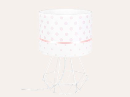 Dětská stolní lampa - Růžové puntíky