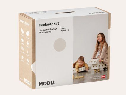 Sada stavebních bloků Explorer pro děti - šedá/žlutá