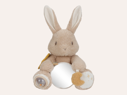 Plyšový zajačik s aktivitami Newborn Naturals