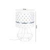 Rozměry - Dětská stolní lampa Šedé puntíky