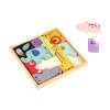 Dřevěné dětské puzzle se zvířátky