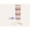 Dřevěná věž Jenga se zvířátky z kolekce farma