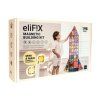 Magnetická stavebnica EliFix pastel 198 ks – s prepojovacími dielikmi ku kockovým stavebniciam