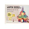 Magnetická stavebnica EliFix Fresh listy 162 ks – s prepojovacími dielikmi ku kockovým stavebniciam