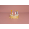 Narodeninová torta 26 dielov drevená Pink