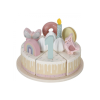 Narodeninová torta 26 dielov drevená Pink