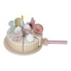 Narodeninová torta 26 dielov drevená Pink