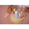 Narodeninová torta 26 dielov drevená Pink