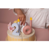 Narodeninová torta 26 dielov drevená Pink
