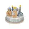 Narodeninová torta 26 dielov drevená Blue