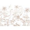 Tapeta s motivem dinosaurů - sépie