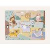 Dřevně vkládací puzzle se zvířátky ze ZOO - zvukové
