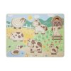 Dřevěné vkládací puzzle pro děti - farma