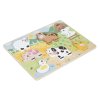 Vkládací dřevěné puzzle - farma