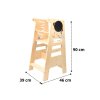 Rozměry - rostoucí učící věž edukativní 5v1 Play Vesmír 90 cm